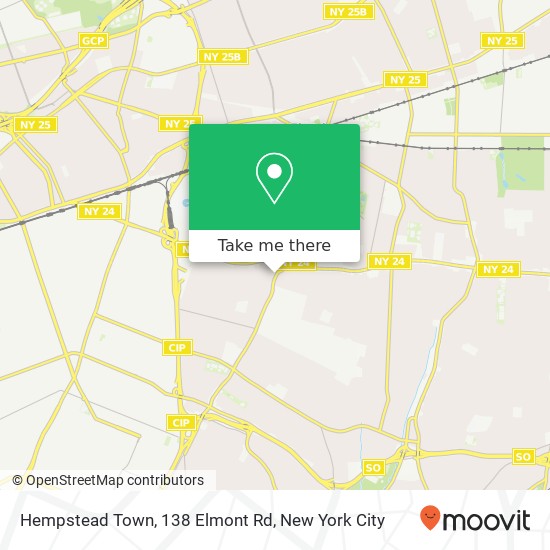 Hempstead Town, 138 Elmont Rd map