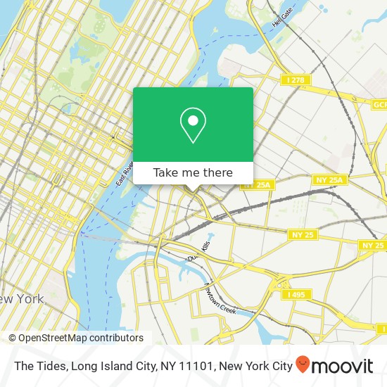Mapa de The Tides, Long Island City, NY 11101