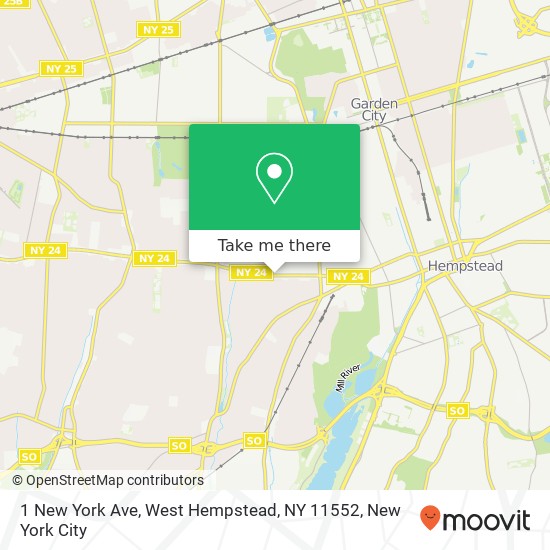 1 New York Ave, West Hempstead, NY 11552 map