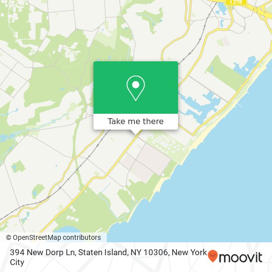 Mapa de 394 New Dorp Ln, Staten Island, NY 10306