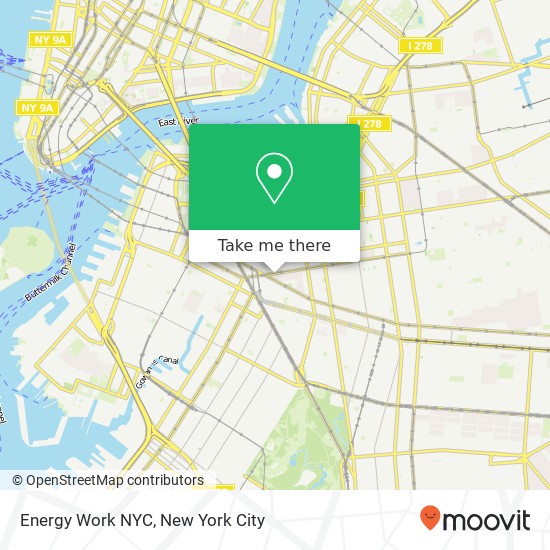 Energy Work NYC map
