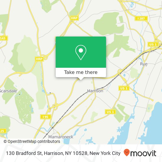 Mapa de 130 Bradford St, Harrison, NY 10528