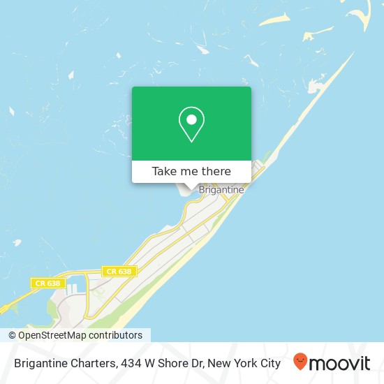 Mapa de Brigantine Charters, 434 W Shore Dr