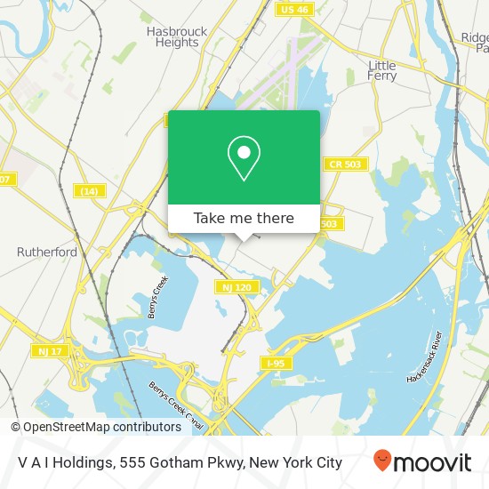 Mapa de V A I Holdings, 555 Gotham Pkwy