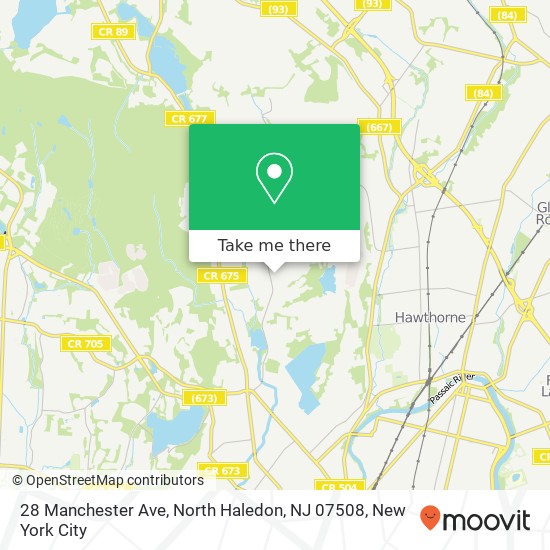Mapa de 28 Manchester Ave, North Haledon, NJ 07508