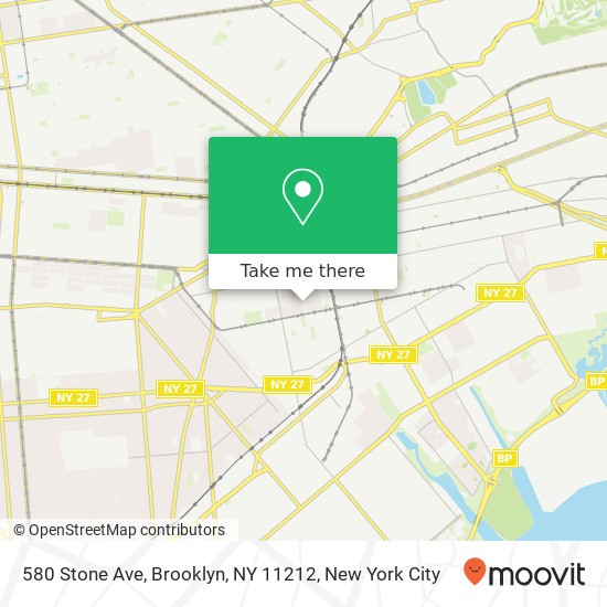 580 Stone Ave, Brooklyn, NY 11212 map