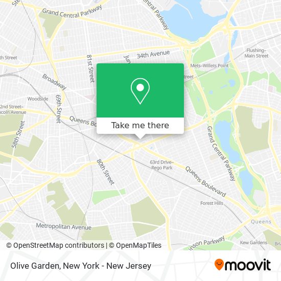 Mapa de Olive Garden