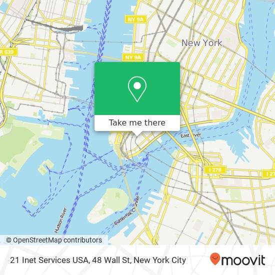 21 Inet Services USA, 48 Wall St map