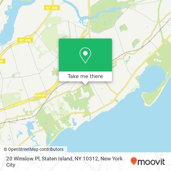 Mapa de 20 Winslow Pl, Staten Island, NY 10312