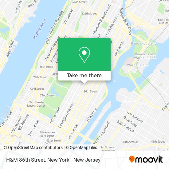 H&M 86th Street map