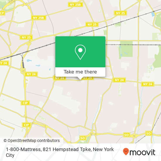 Mapa de 1-800-Mattress, 821 Hempstead Tpke