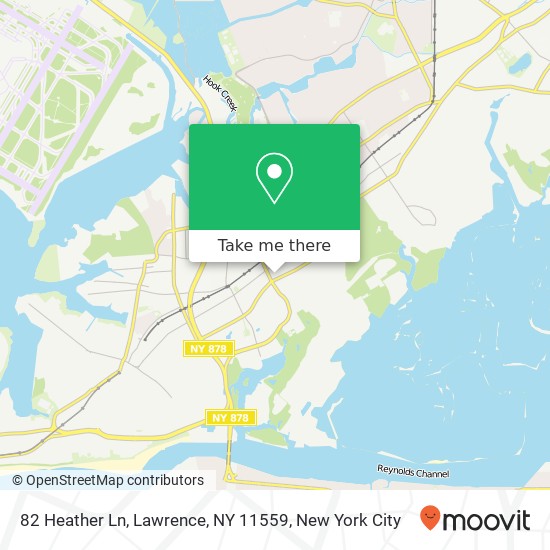 Mapa de 82 Heather Ln, Lawrence, NY 11559