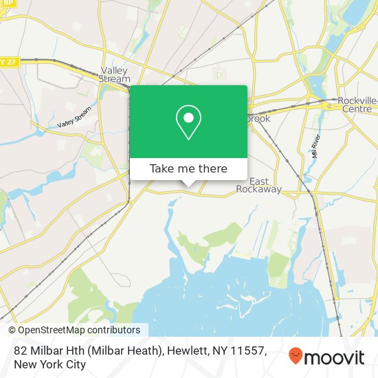 Mapa de 82 Milbar Hth (Milbar Heath), Hewlett, NY 11557