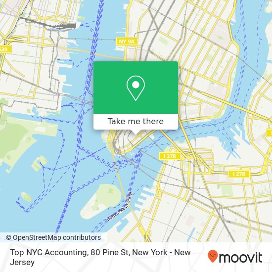 Top NYC Accounting, 80 Pine St map
