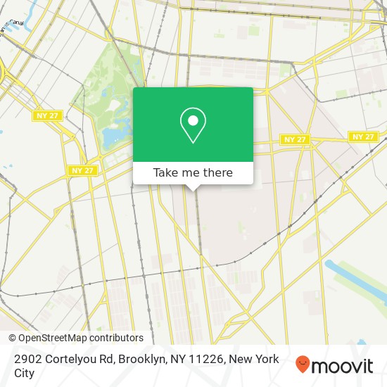 Mapa de 2902 Cortelyou Rd, Brooklyn, NY 11226