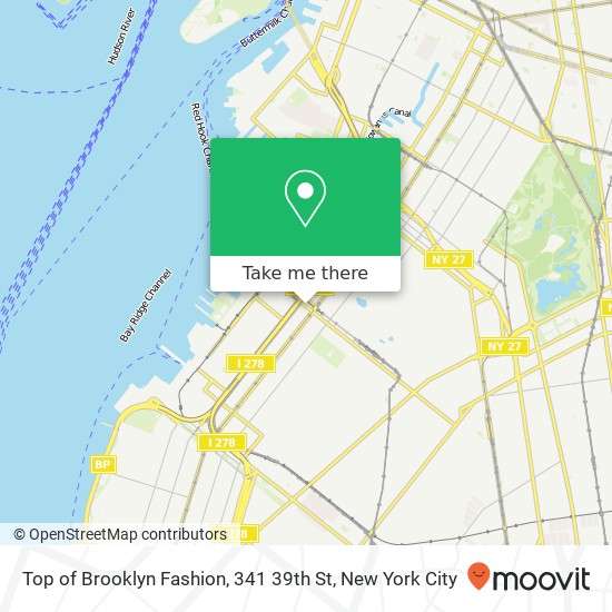 Mapa de Top of Brooklyn Fashion, 341 39th St