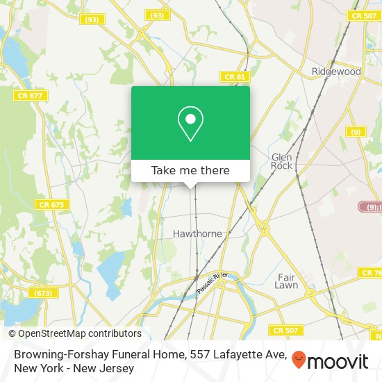 Mapa de Browning-Forshay Funeral Home, 557 Lafayette Ave