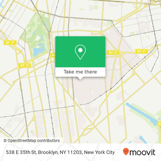 Mapa de 538 E 35th St, Brooklyn, NY 11203