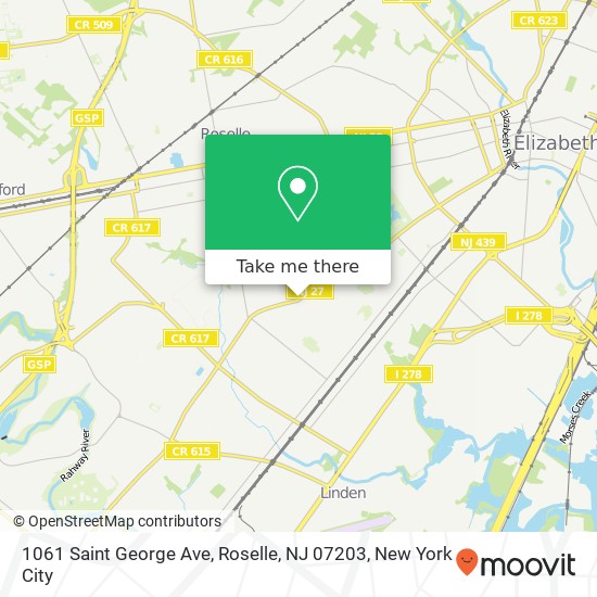 1061 Saint George Ave, Roselle, NJ 07203 map