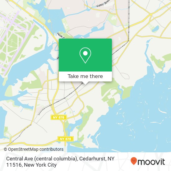 Mapa de Central Ave (central columbia), Cedarhurst, NY 11516