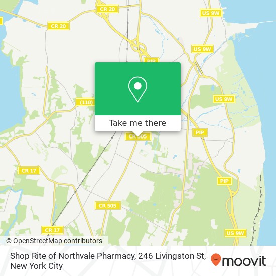 Mapa de Shop Rite of Northvale Pharmacy, 246 Livingston St