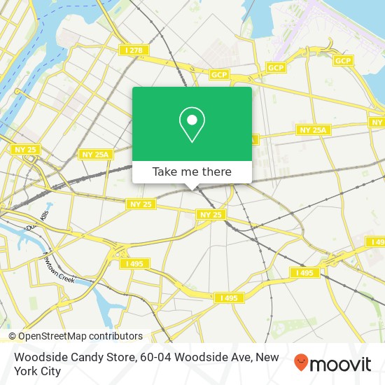 Mapa de Woodside Candy Store, 60-04 Woodside Ave