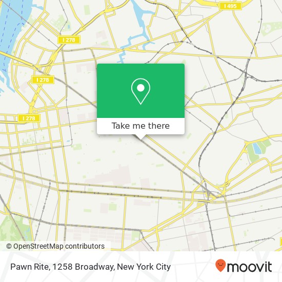 Mapa de Pawn Rite, 1258 Broadway