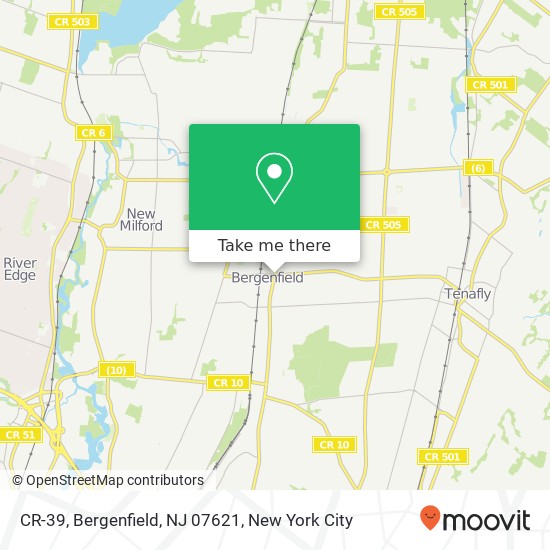 Mapa de CR-39, Bergenfield, NJ 07621