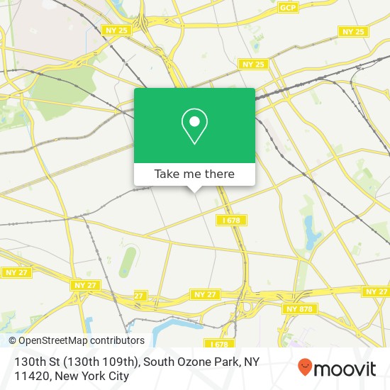 Mapa de 130th St (130th 109th), South Ozone Park, NY 11420