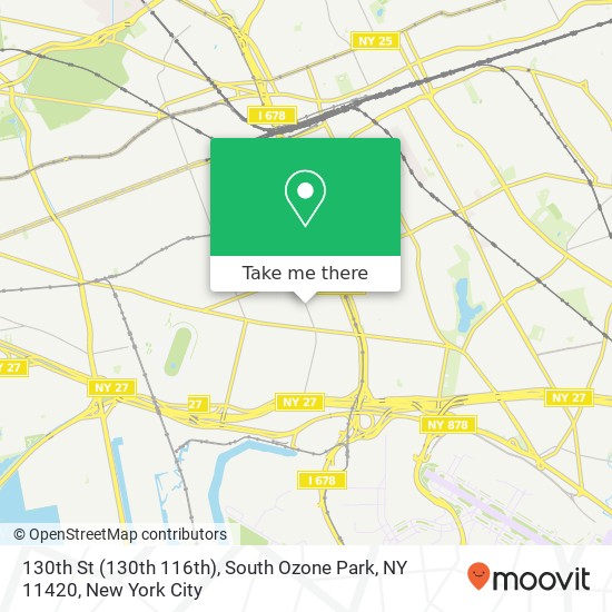 Mapa de 130th St (130th 116th), South Ozone Park, NY 11420