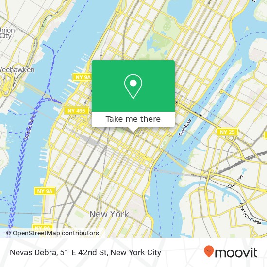 Mapa de Nevas Debra, 51 E 42nd St