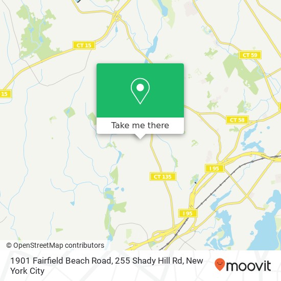 Mapa de 1901 Fairfield Beach Road, 255 Shady Hill Rd