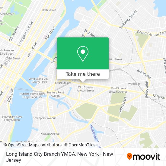 Mapa de Long Island City Branch YMCA