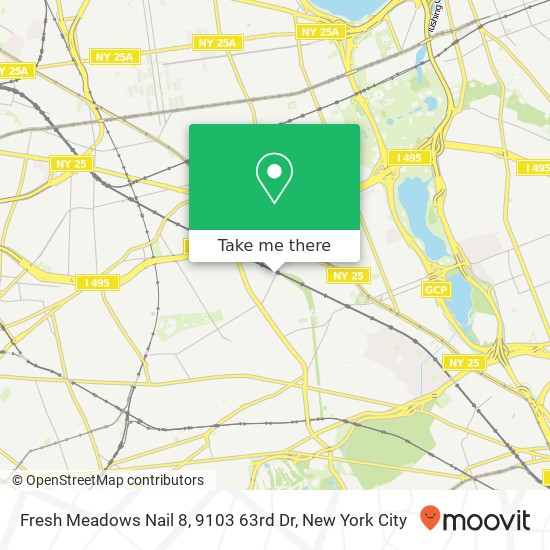 Mapa de Fresh Meadows Nail 8, 9103 63rd Dr