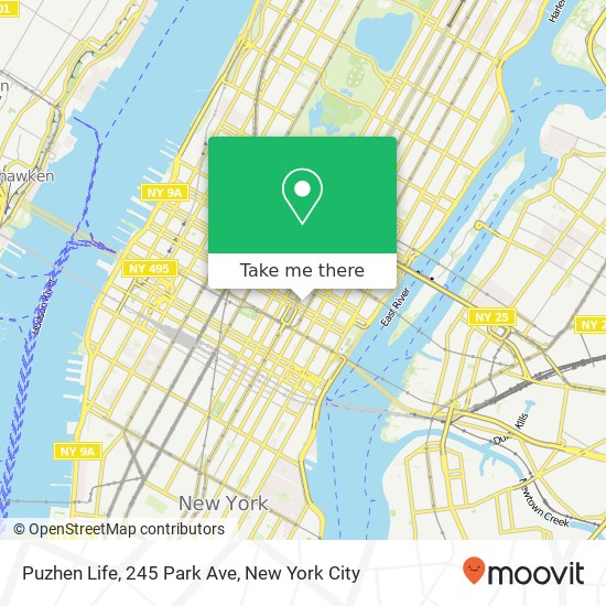 Mapa de Puzhen Life, 245 Park Ave