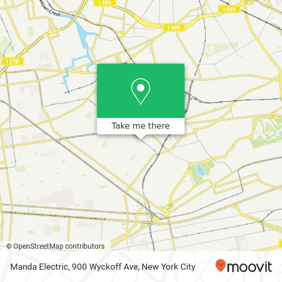 Mapa de Manda Electric, 900 Wyckoff Ave