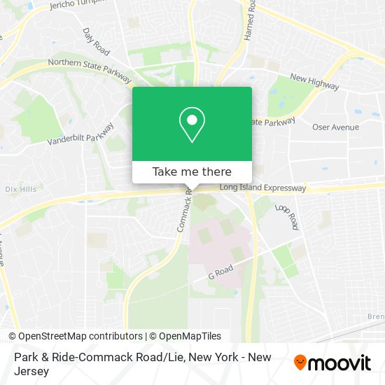 Park & Ride-Commack Road/Lie map