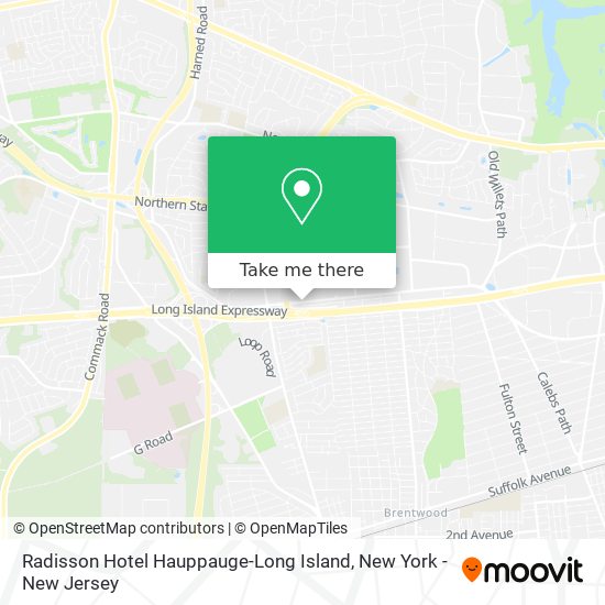 Radisson Hotel Hauppauge-Long Island map