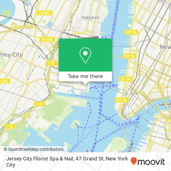 Jersey City Florist Spa & Nail, 47 Grand St map
