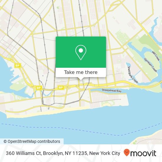 Mapa de 360 Williams Ct, Brooklyn, NY 11235