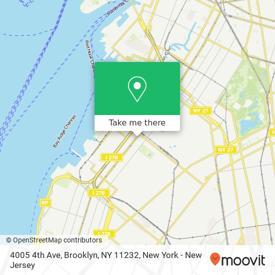 4005 4th Ave, Brooklyn, NY 11232 map