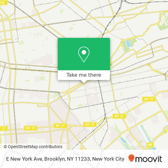 Mapa de E New York Ave, Brooklyn, NY 11233