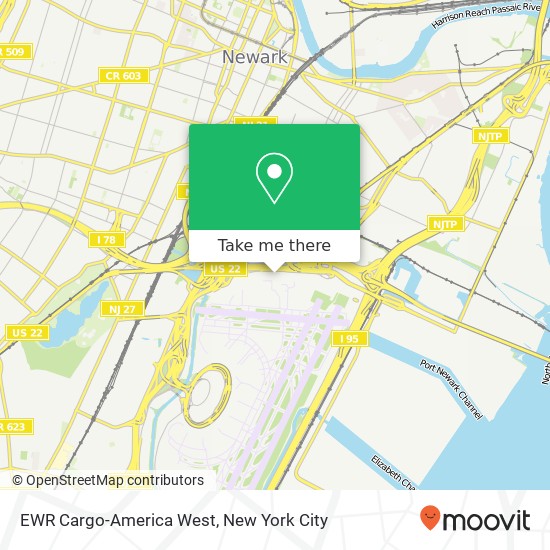 EWR Cargo-America West map
