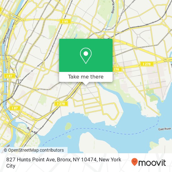 827 Hunts Point Ave, Bronx, NY 10474 map