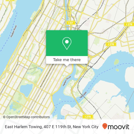 East Harlem Towing, 407 E 119th St map