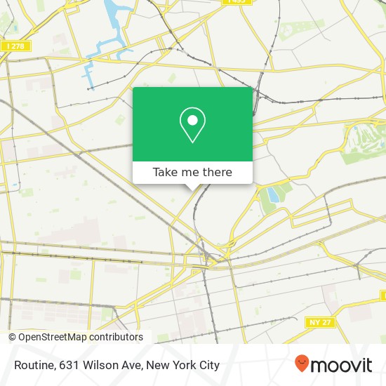 Routine, 631 Wilson Ave map