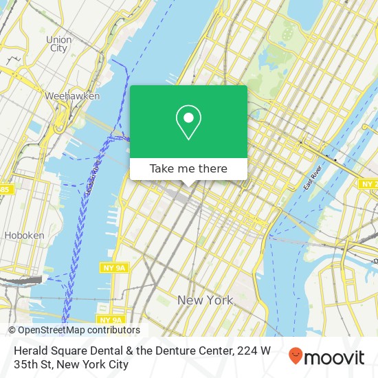Mapa de Herald Square Dental & the Denture Center, 224 W 35th St