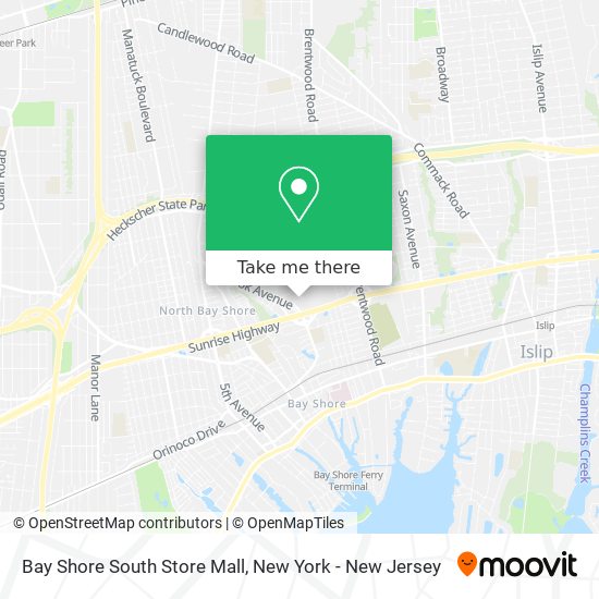 Mapa de Bay Shore South Store Mall