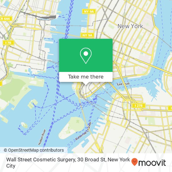 Wall Street Cosmetic Surgery, 30 Broad St map