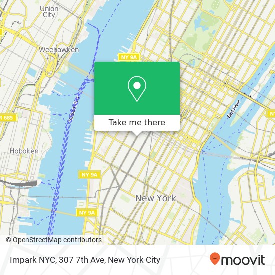 Impark NYC, 307 7th Ave map
